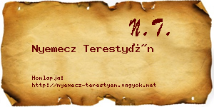 Nyemecz Terestyén névjegykártya